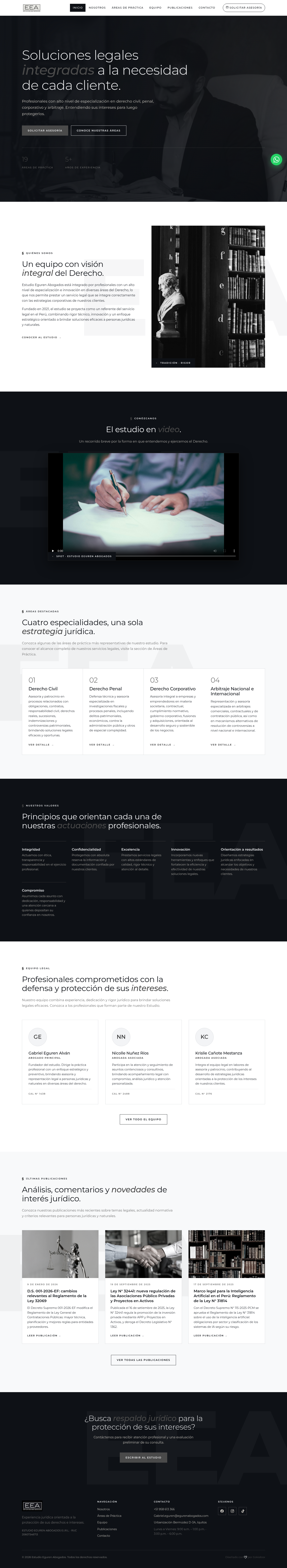 Diseño de Página Web para Estudio Eguren Abogados