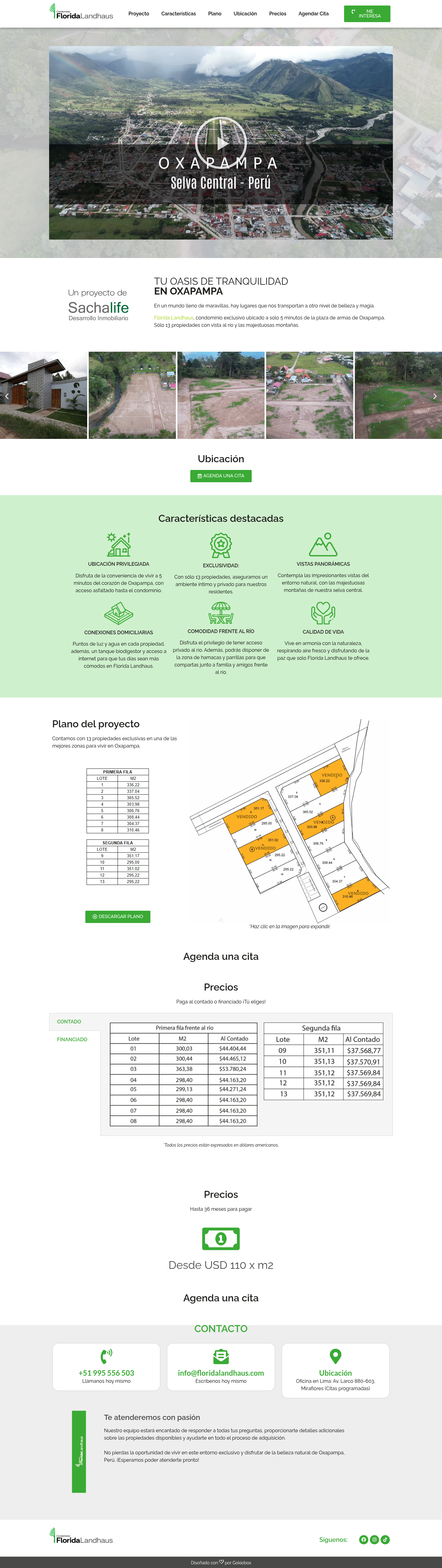 Diseño de Landing Page para Condominio Florida Landhaus